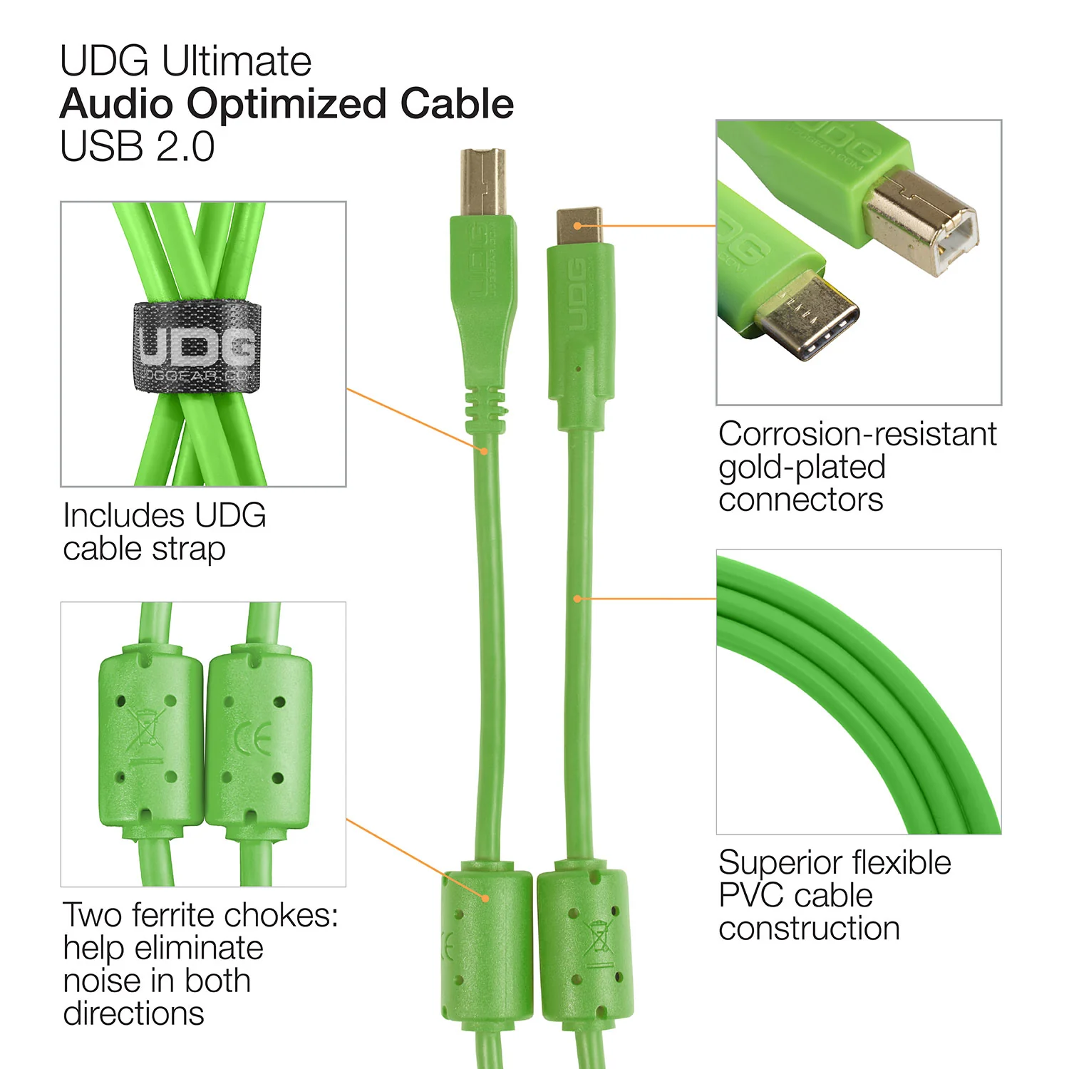 UDG Ultimate Audio Cable USB 2.0 C-B Straight 1,5m - Image 24