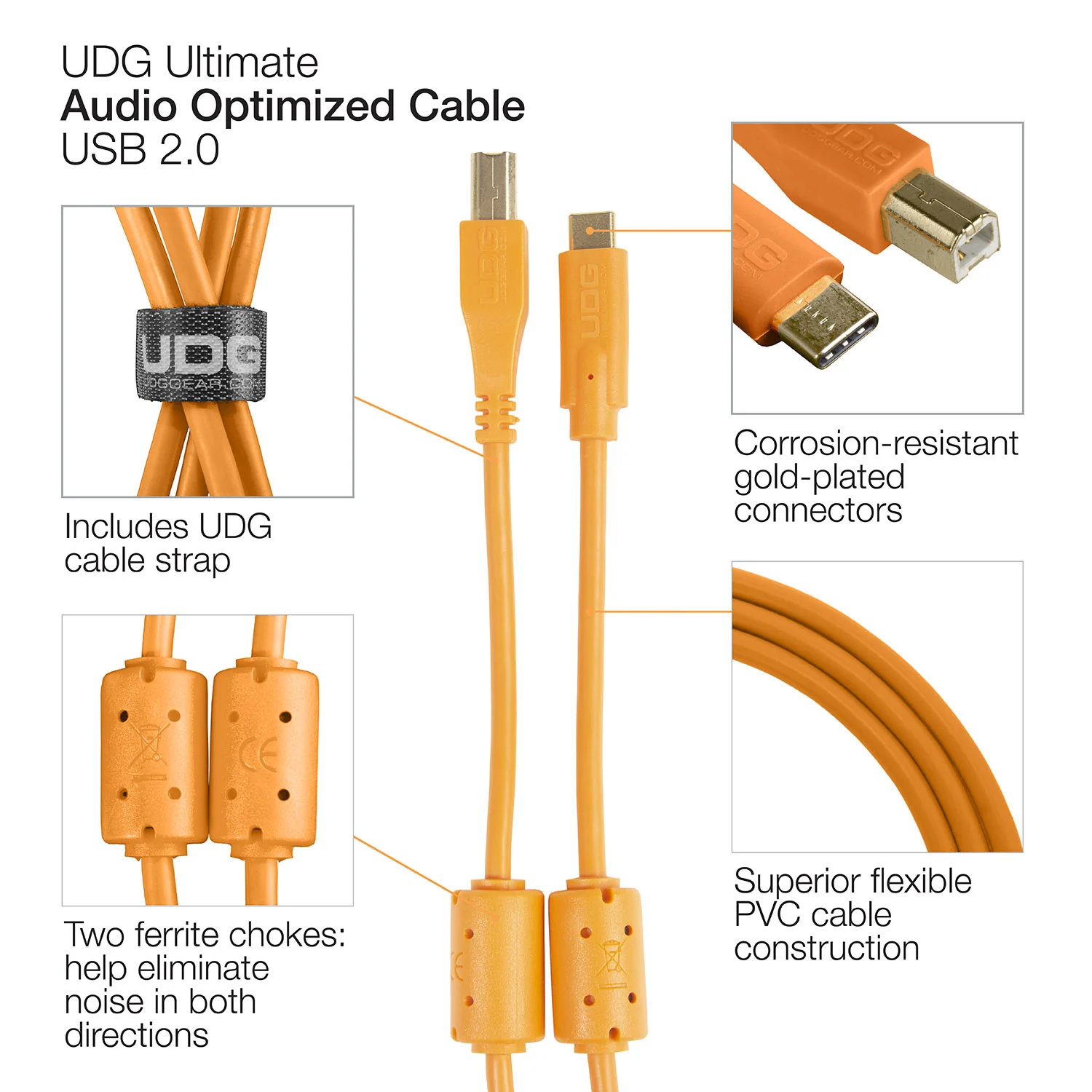 UDG Ultimate Audio Cable USB 2.0 C-B Straight 1,5m - Image 32