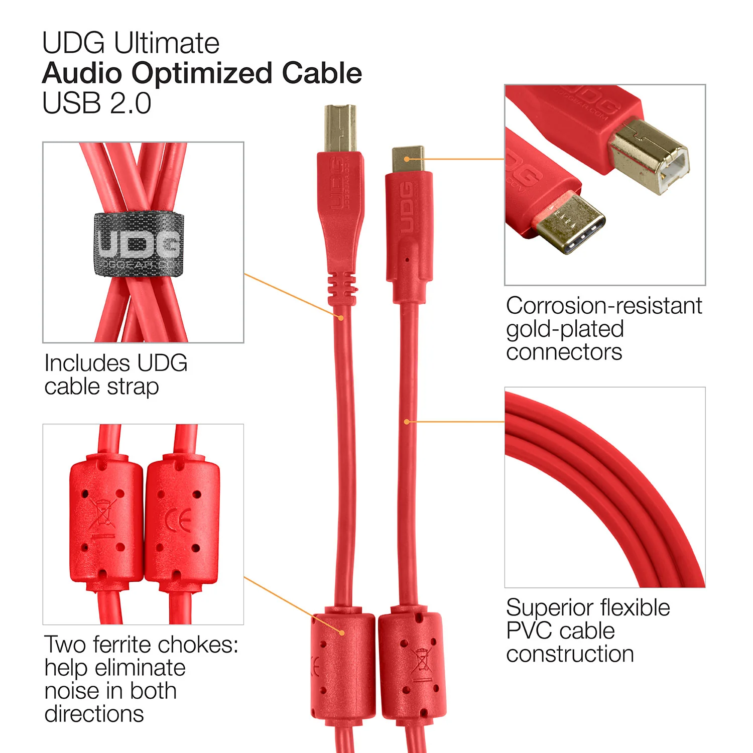 UDG Ultimate Audio Cable USB 2.0 C-B Straight 1,5m - Image 40