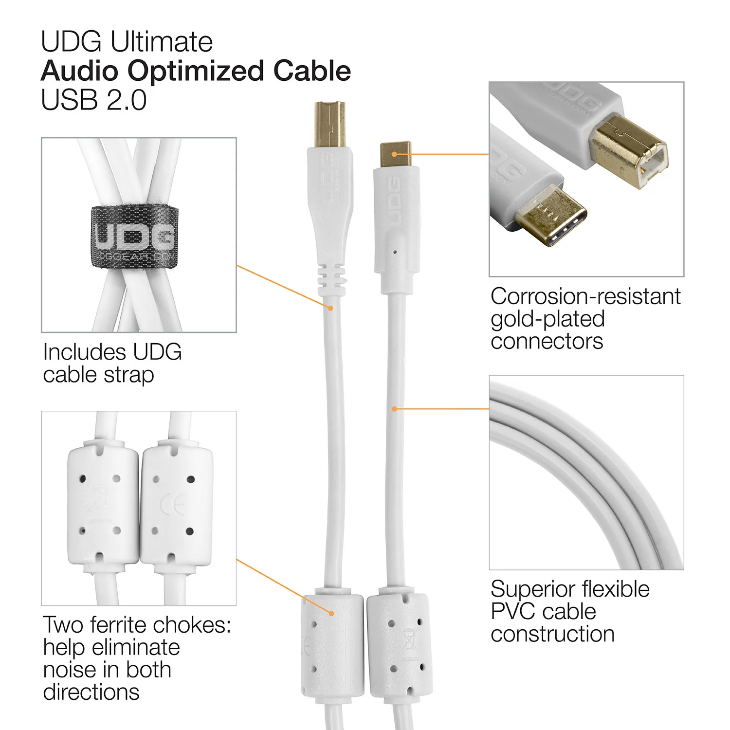 UDG Ultimate Audio Cable USB 2.0 C-B Straight 1,5m - Image 48