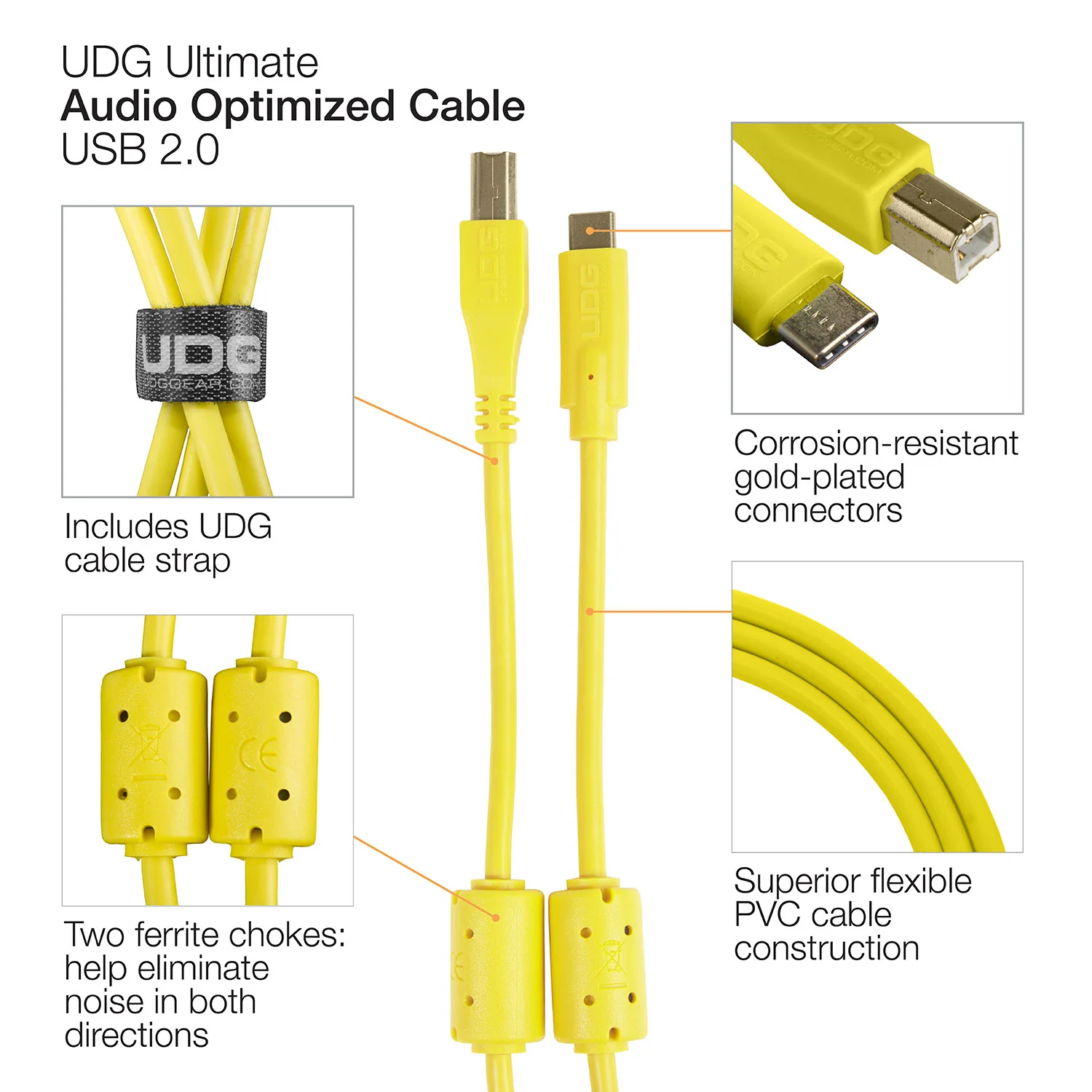 UDG Ultimate Audio Cable USB 2.0 C-B Straight 1,5m - Image 56