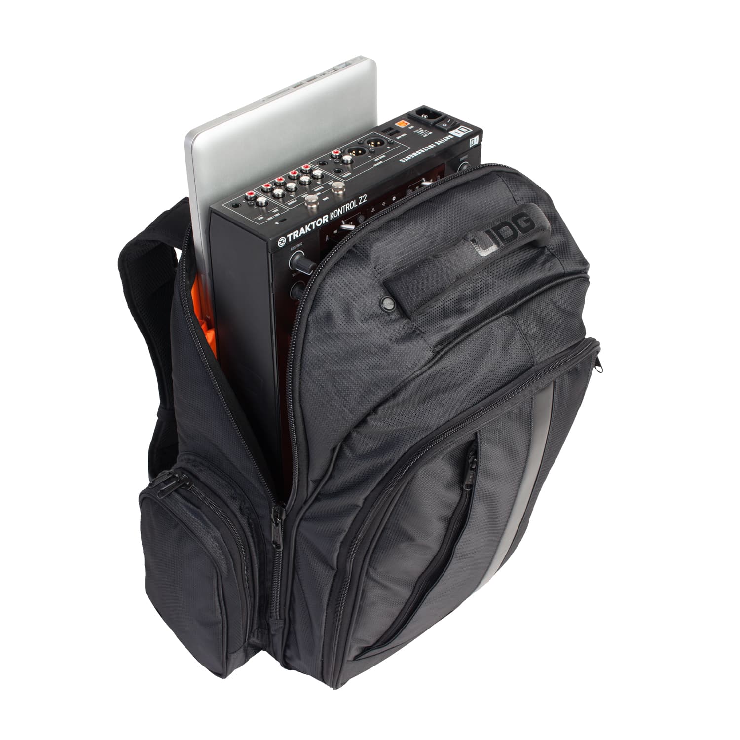 UDG Ultimate Backpack Black Orange Inside - Image 4