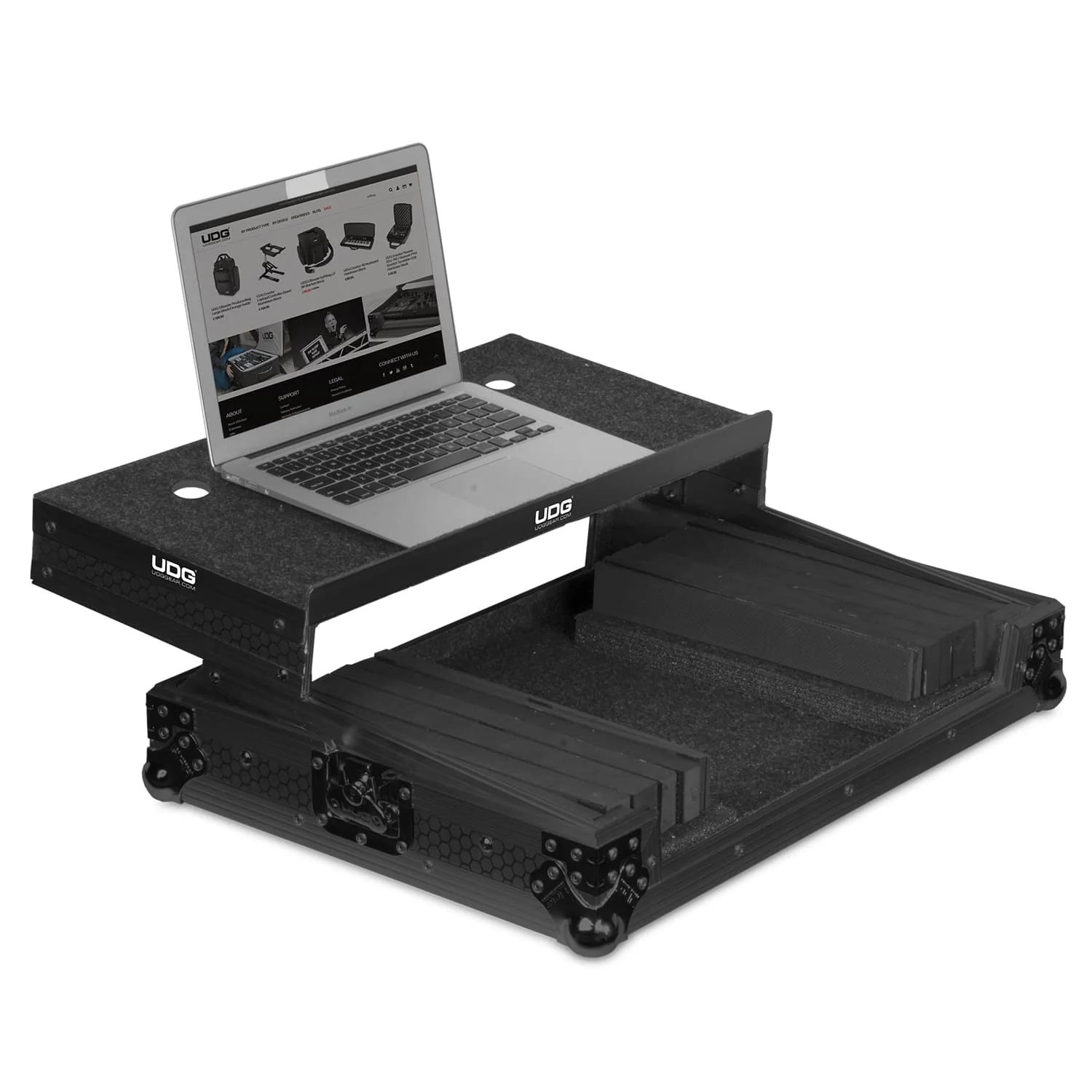 UDG Ultimate Flight Case Multi Format XL Black MK3 Plus (Laptop Shelf) - Image 7
