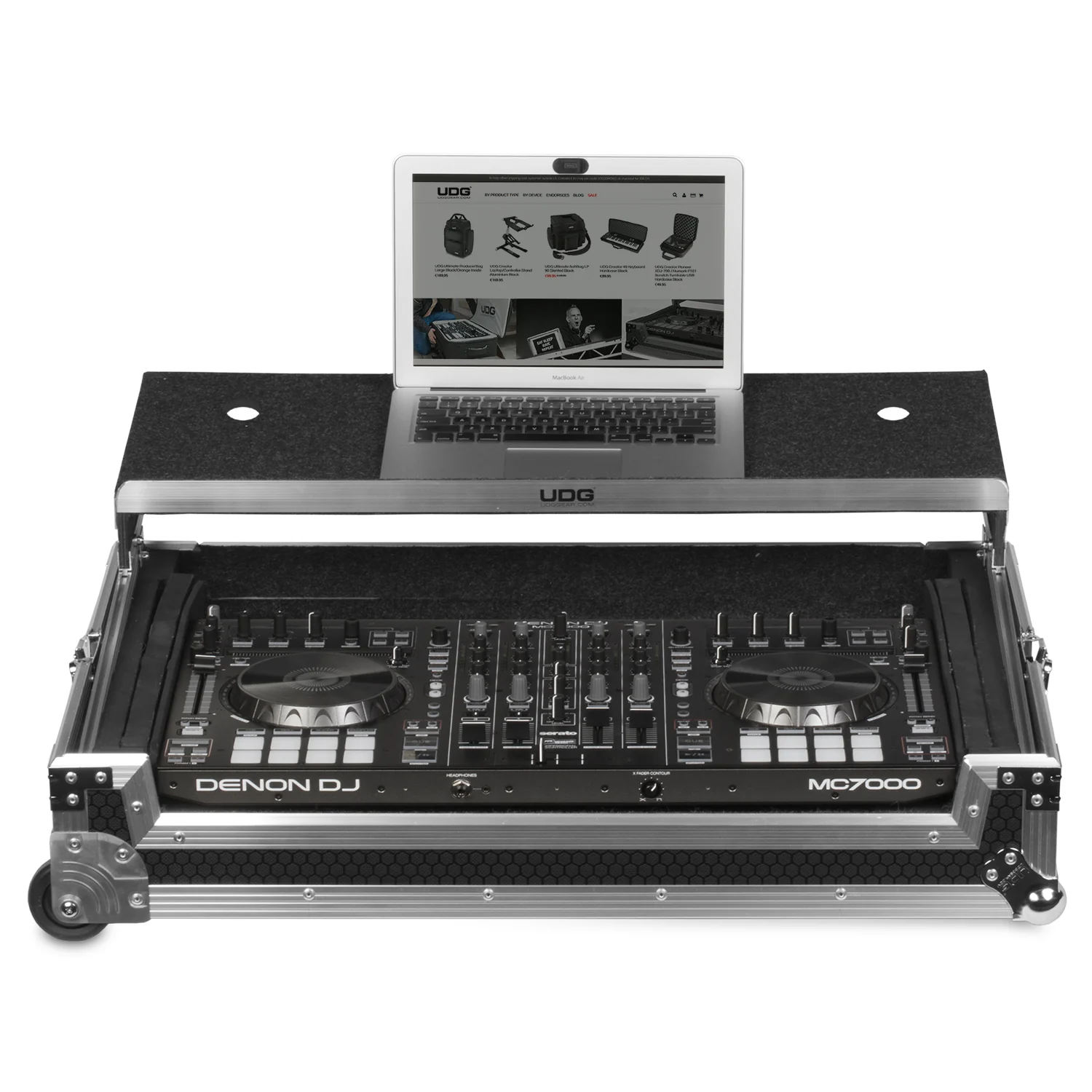 UDG Ultimate Flight Case Multi Format XXL Plus (Laptop Shelf, Trolley & Wheels) - Image 21