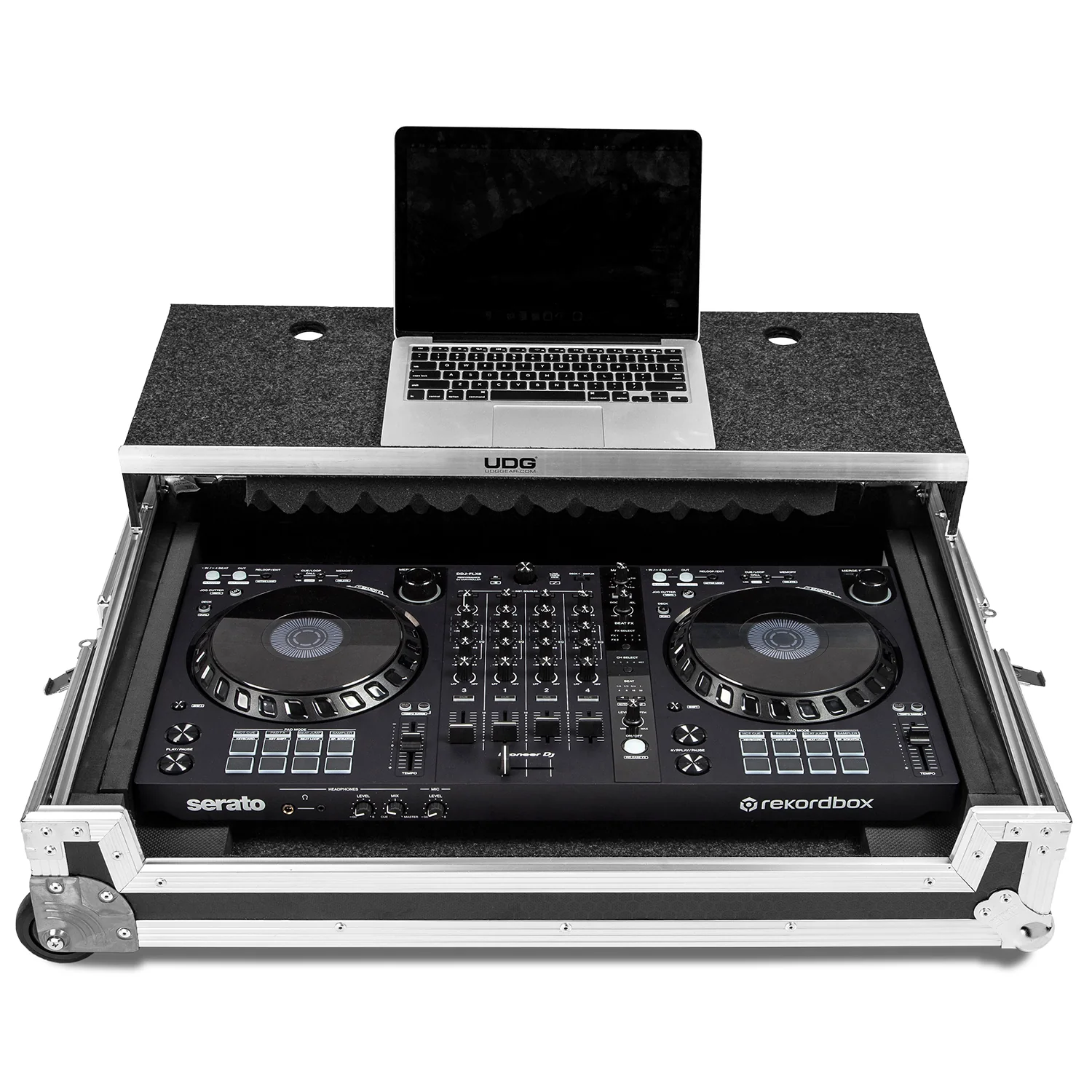 UDG Ultimate Flight Case Multi Format XXL Plus (Laptop Shelf, Trolley & Wheels) - Image 25