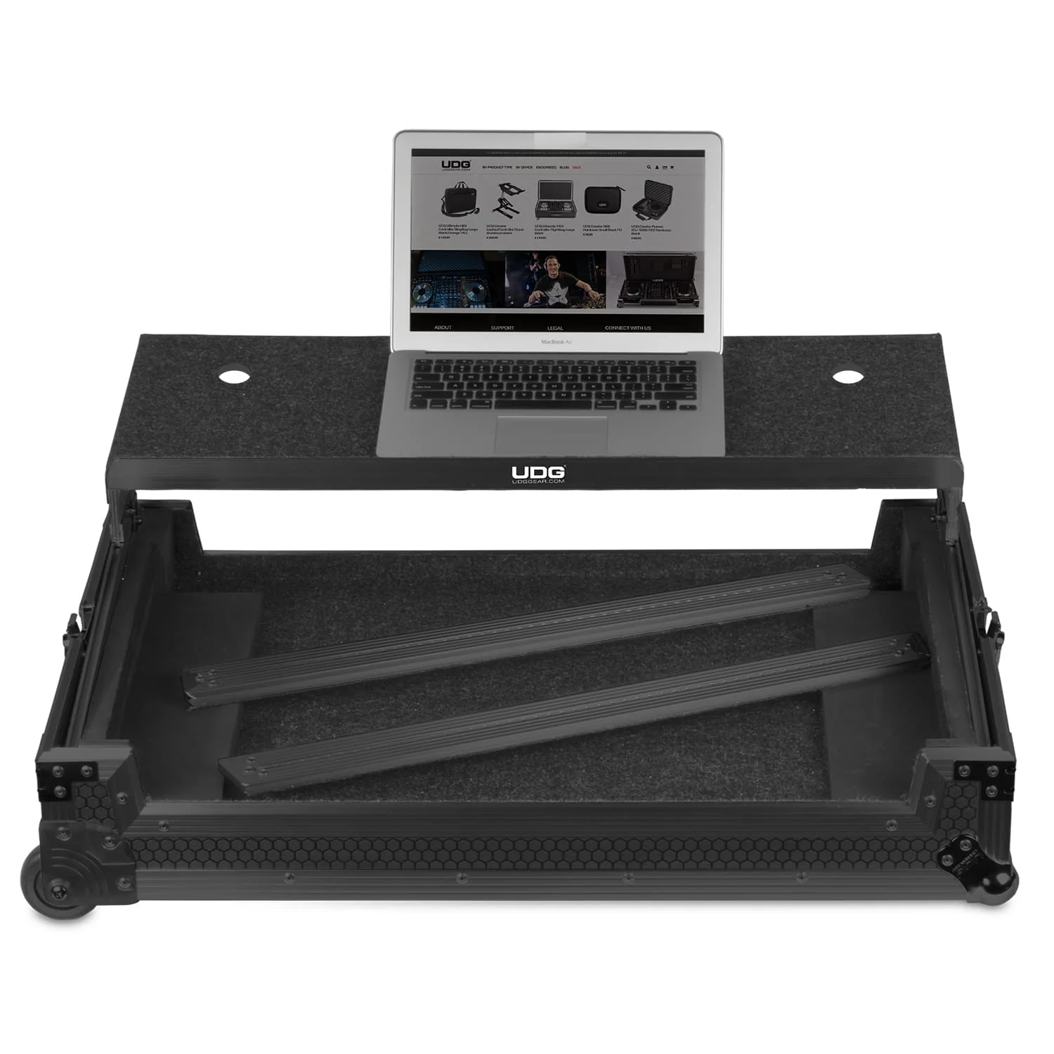 UDG Ultimate Flight Case Multi Format XXL Plus (Laptop Shelf, Trolley & Wheels) - Image 3