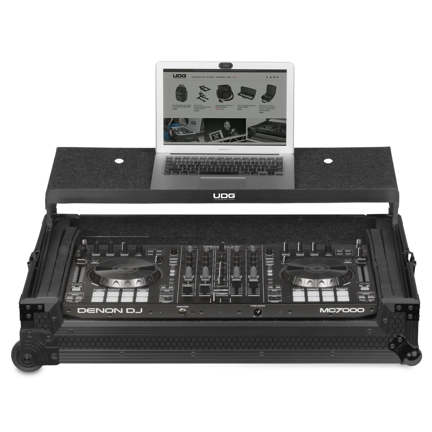 UDG Ultimate Flight Case Multi Format XXL Plus (Laptop Shelf, Trolley & Wheels) - Image 5